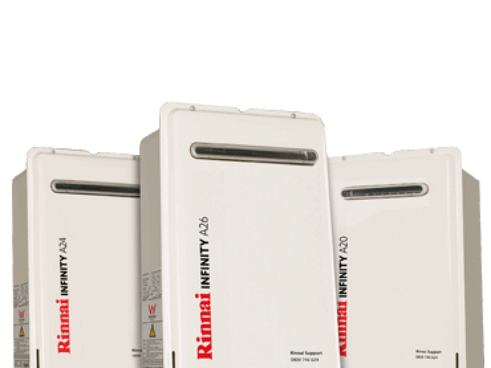 Rinnai INFINITY A-Series external gas continuous flow water heaters